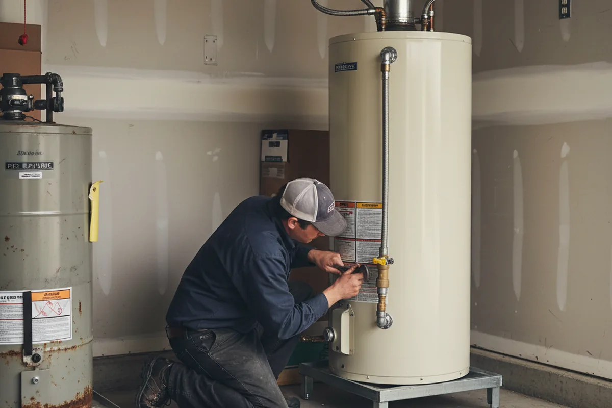 Water heater and shutoff valve replacement in Halethorpe